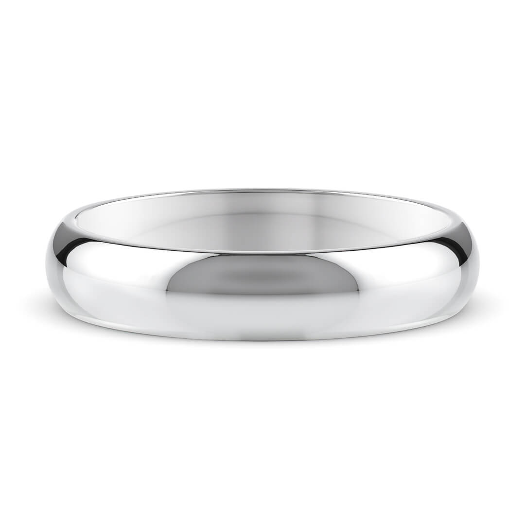Wedding Ring in Platinum (950) with a Classic profile and 4mm width