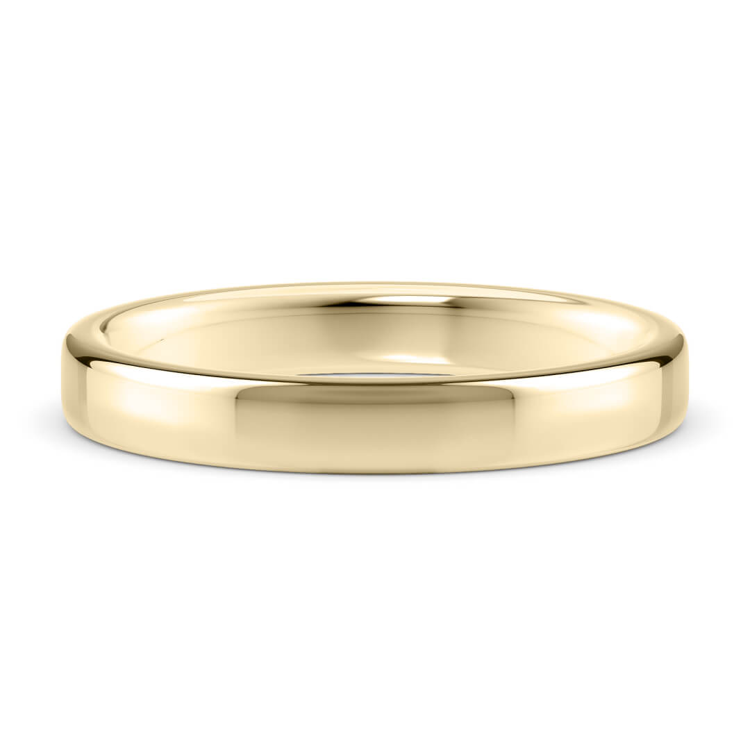Wedding Ring in Yellow Gold (9k) with a Heavy profile and 4mm width