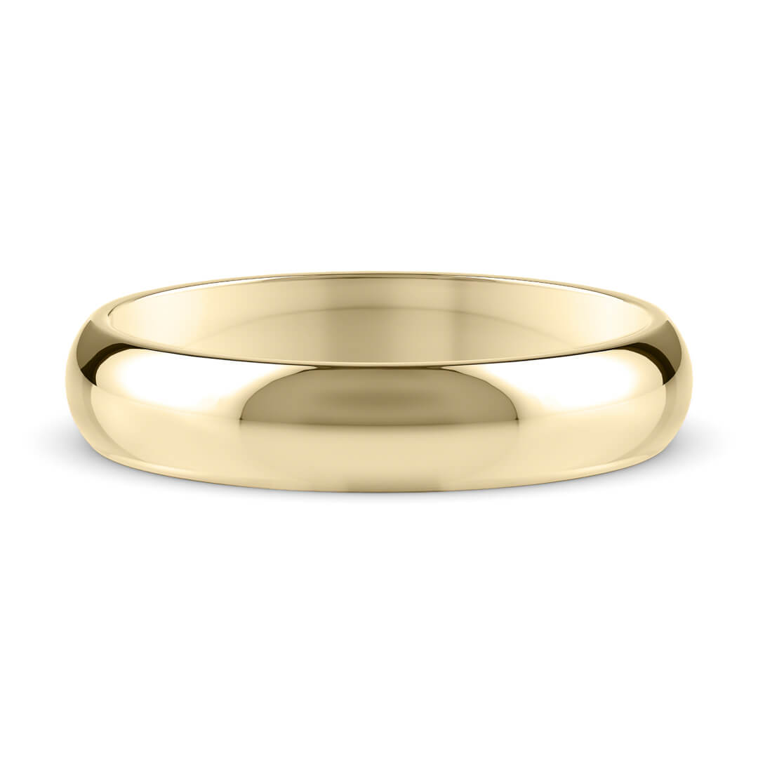 Wedding Ring in Yellow Gold (18k) with a Classic profile and 4mm width