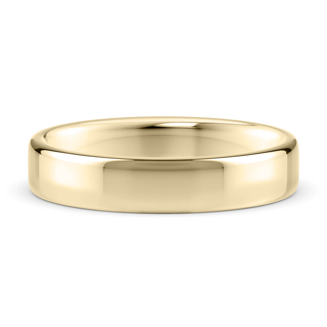 Wedding Ring in Yellow Gold (18k) with a Classic profile and 4mm width