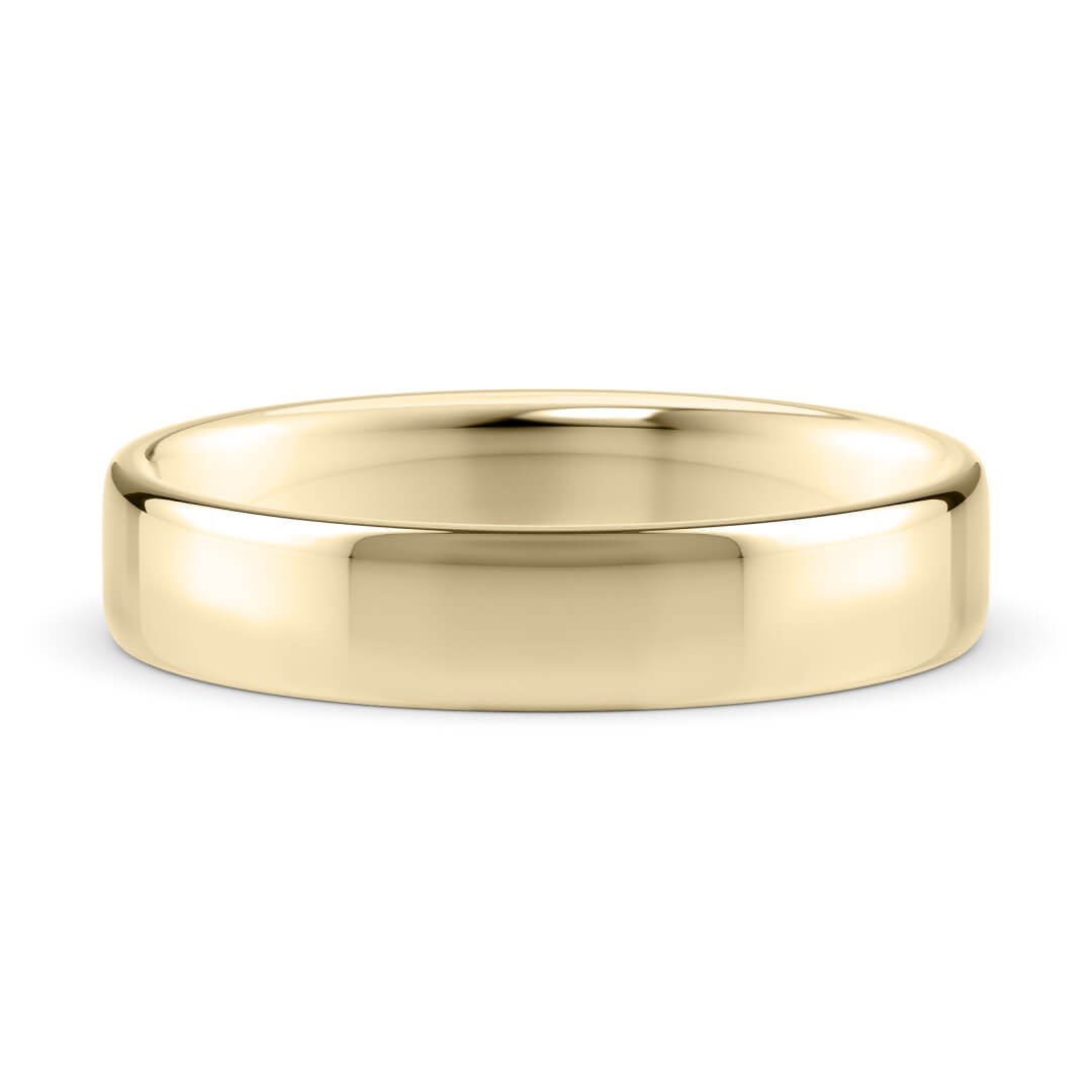 Wedding Ring in Yellow Gold (9k) with a Light profile and 4mm width