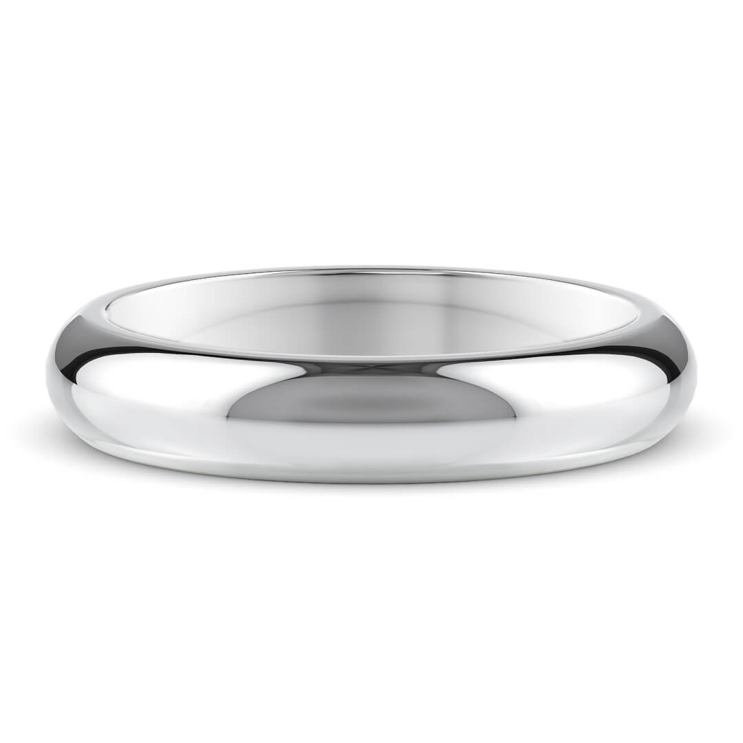 Wedding Ring in White Gold (9k) with a Extra Heavy profile and 4mm width