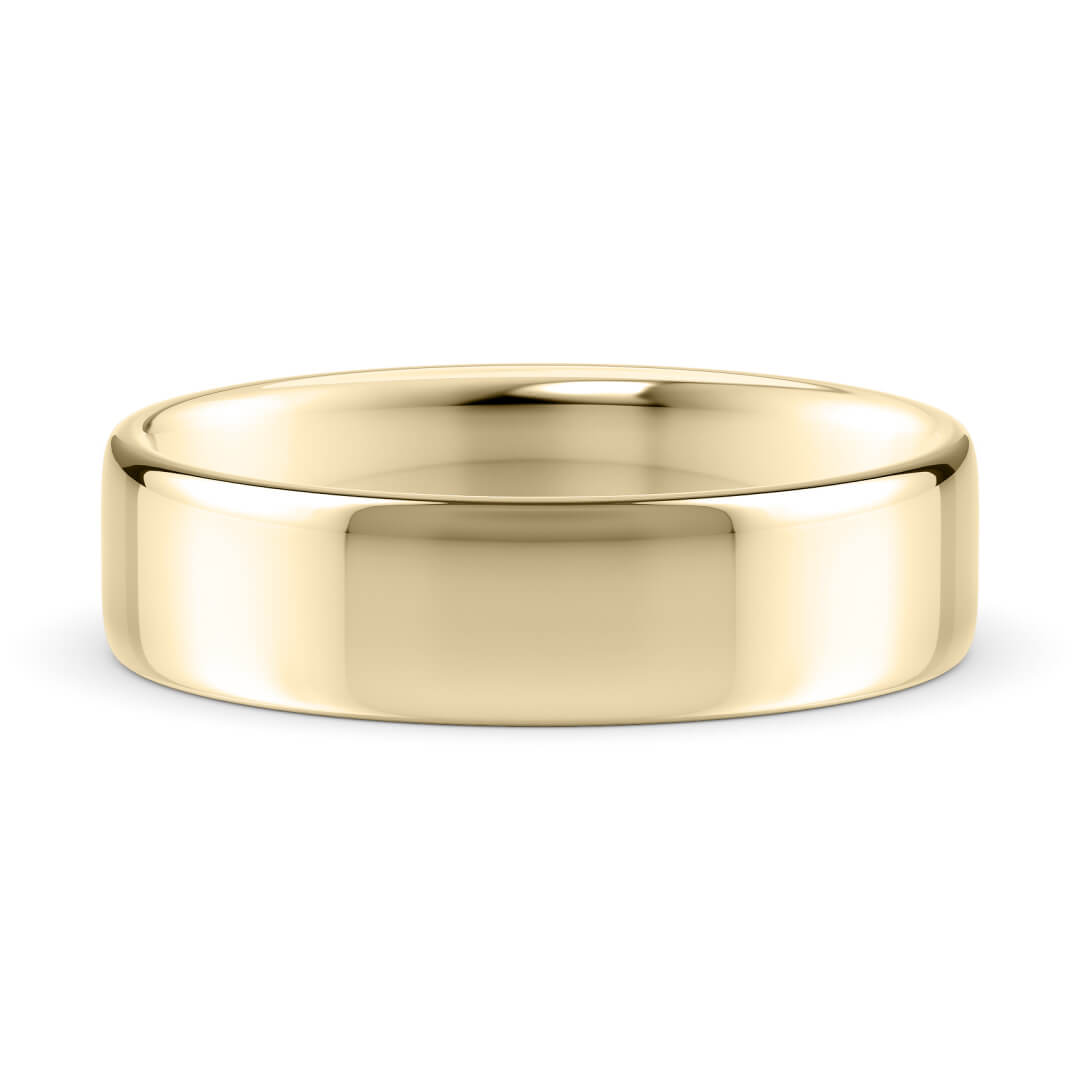 Wedding Ring in Yellow Gold (9k) with a Light profile and 5mm width