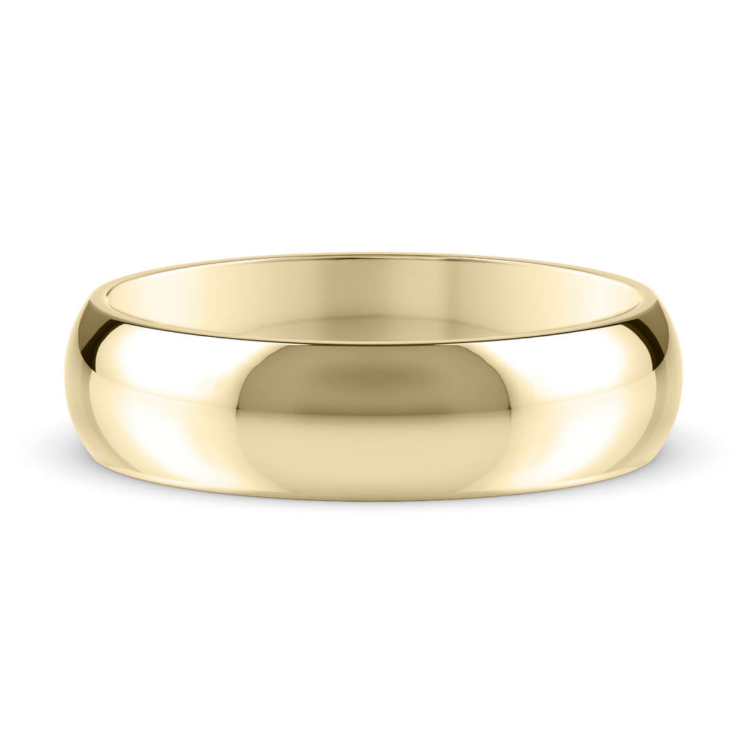 Wedding Ring in Yellow Gold (18k) with a Classic profile and 5mm width