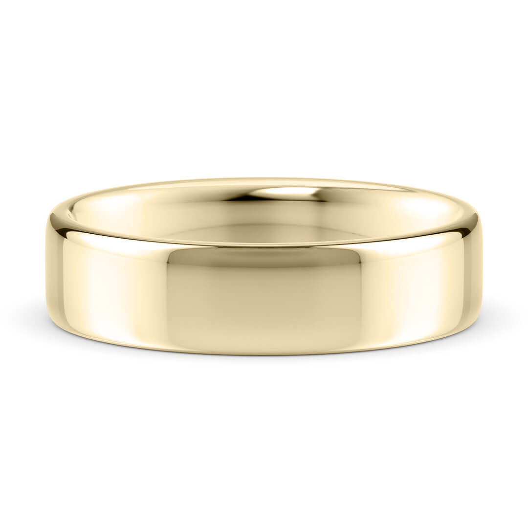 Wedding Ring in Yellow Gold (18k) with a Classic profile and 5mm width
