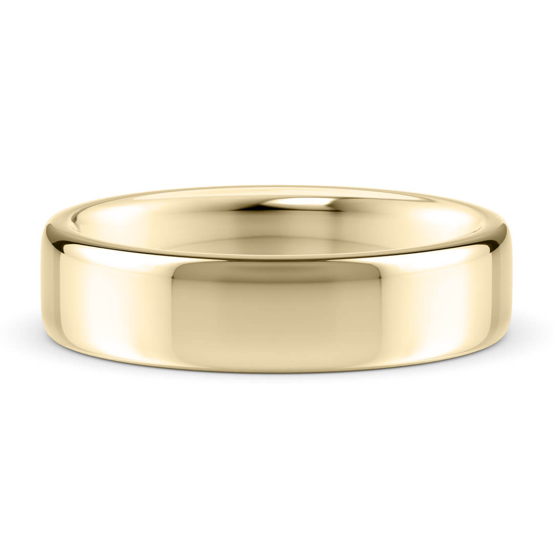 Wedding Ring in Yellow Gold (9k) with a Heavy profile and 5mm width