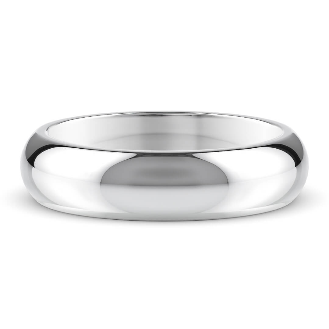 Wedding Ring in White Gold (9k) with a Extra Heavy profile and 5mm width