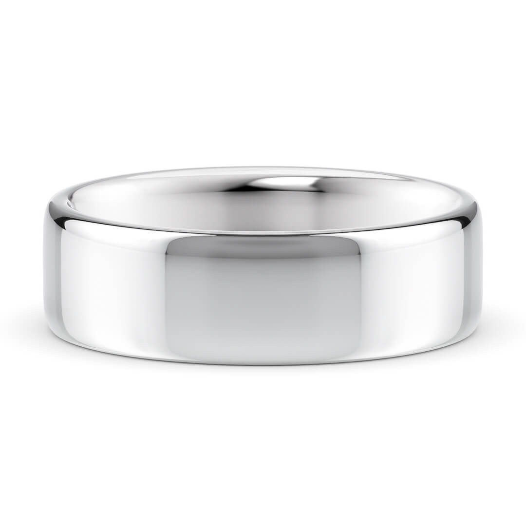 Wedding Ring in Platinum (950) with a Classic profile and 6mm width