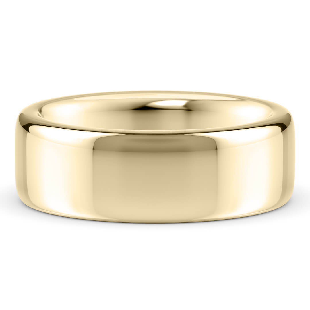 Wedding Ring in Yellow Gold (9k) with a Extra Heavy profile and 7mm width