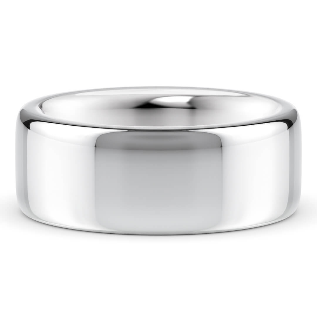 Wedding Ring in White Gold (9k) with a Extra Heavy profile and 8mm width