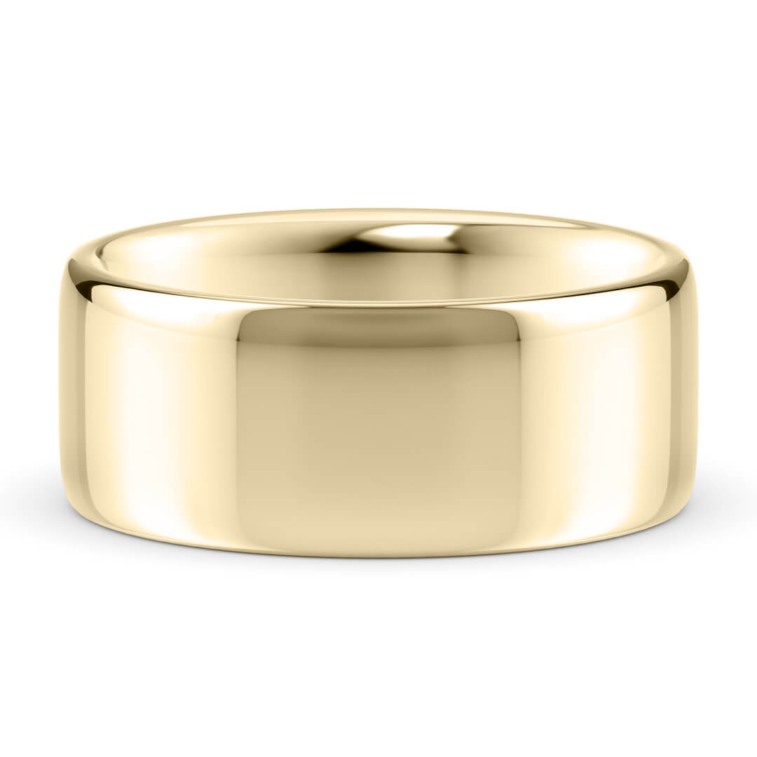 Wedding Ring in Yellow Gold (9k) with a Classic profile and 8mm width