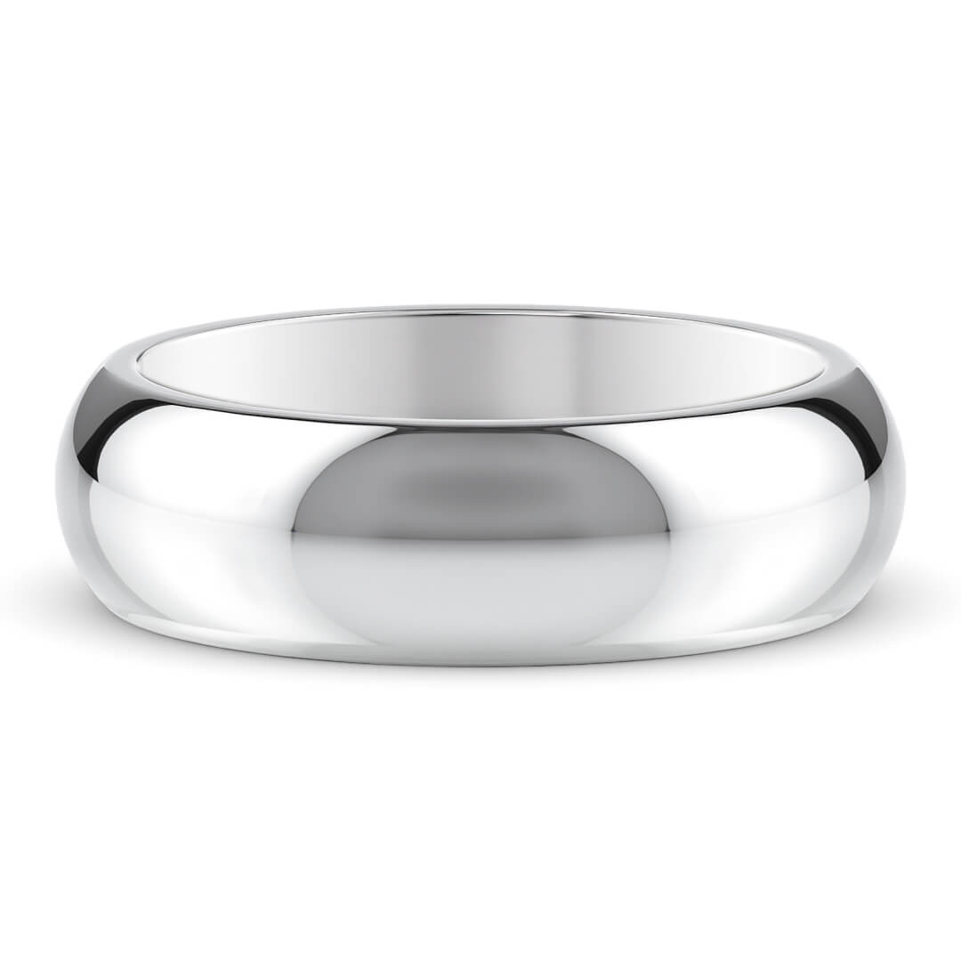 Wedding Ring in White Gold (9k) with a Extra Heavy profile and 6mm width