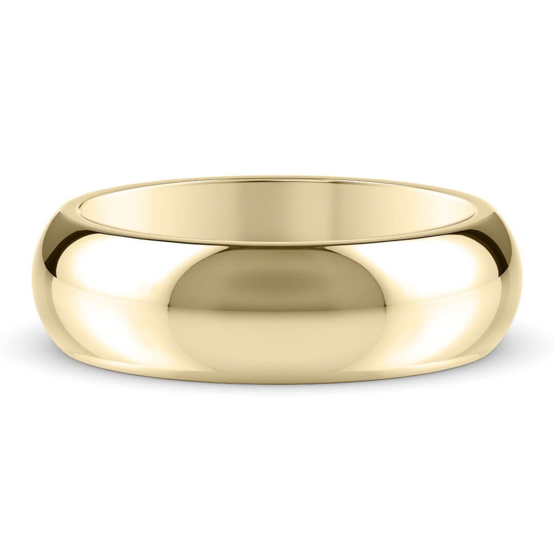 Wedding Ring in Yellow Gold (9k) with a Extra Heavy profile and 6mm width