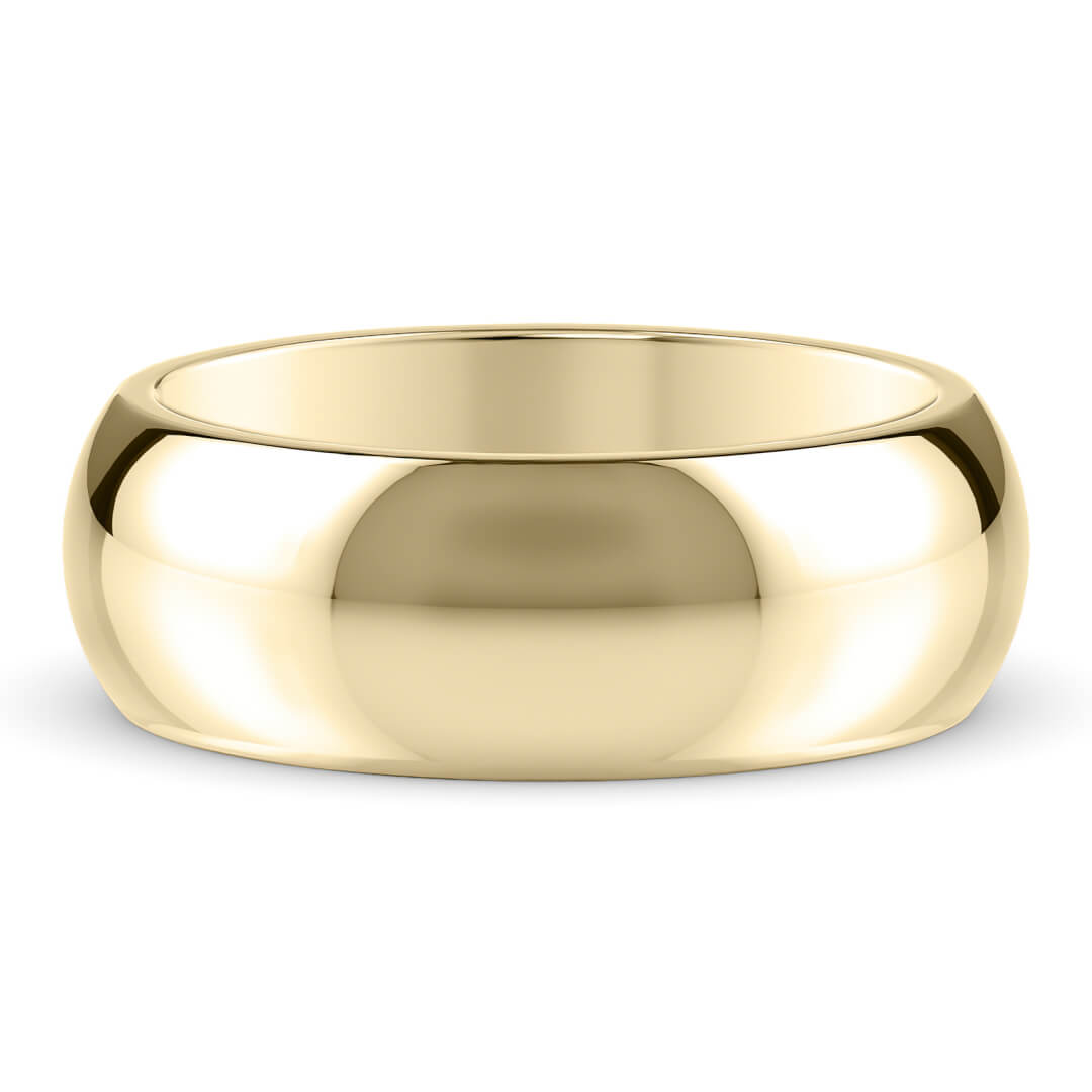 Wedding Ring in Yellow Gold (9k) with a Extra Heavy profile and 7mm width
