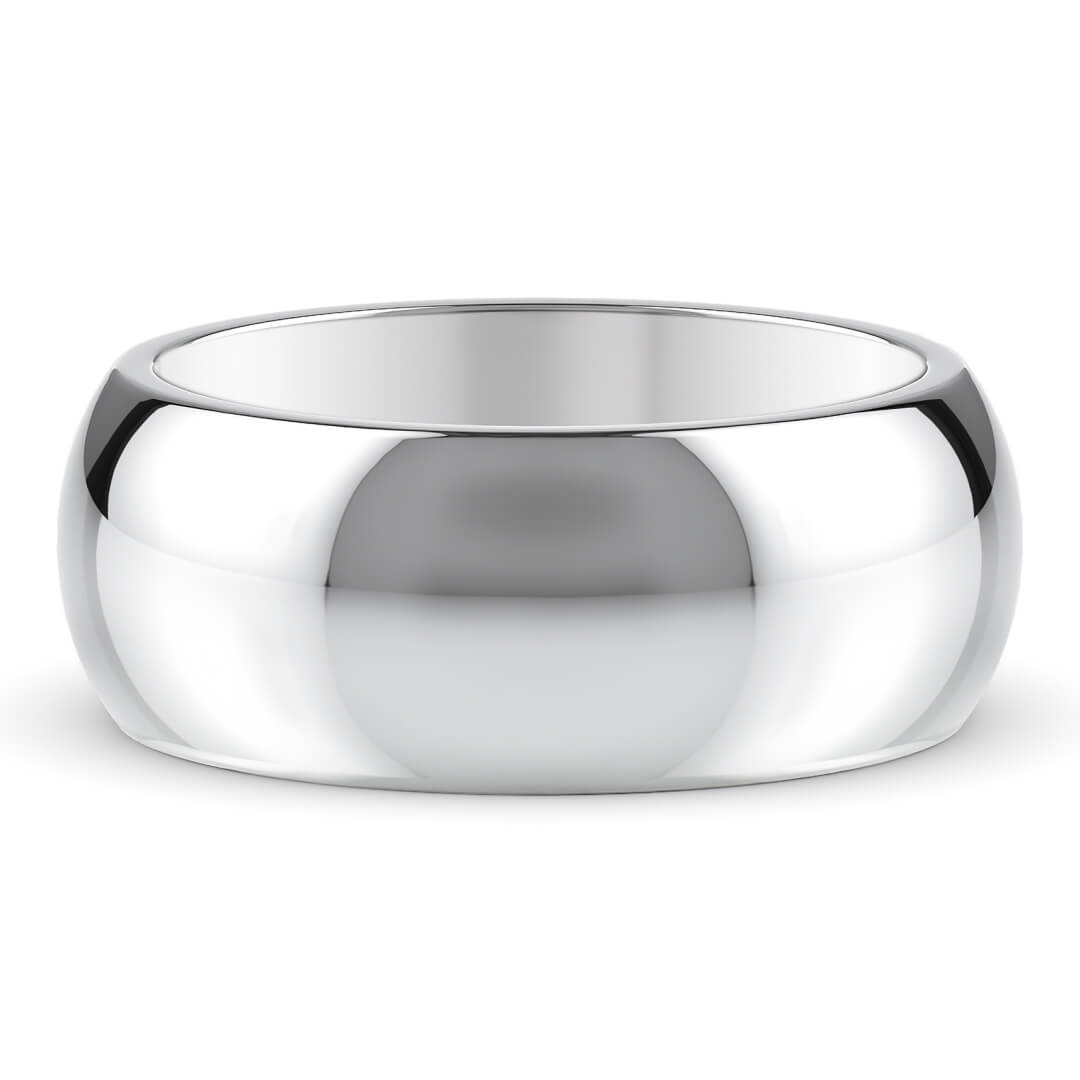 Wedding Ring in White Gold (9k) with a Extra Heavy profile and 8mm width