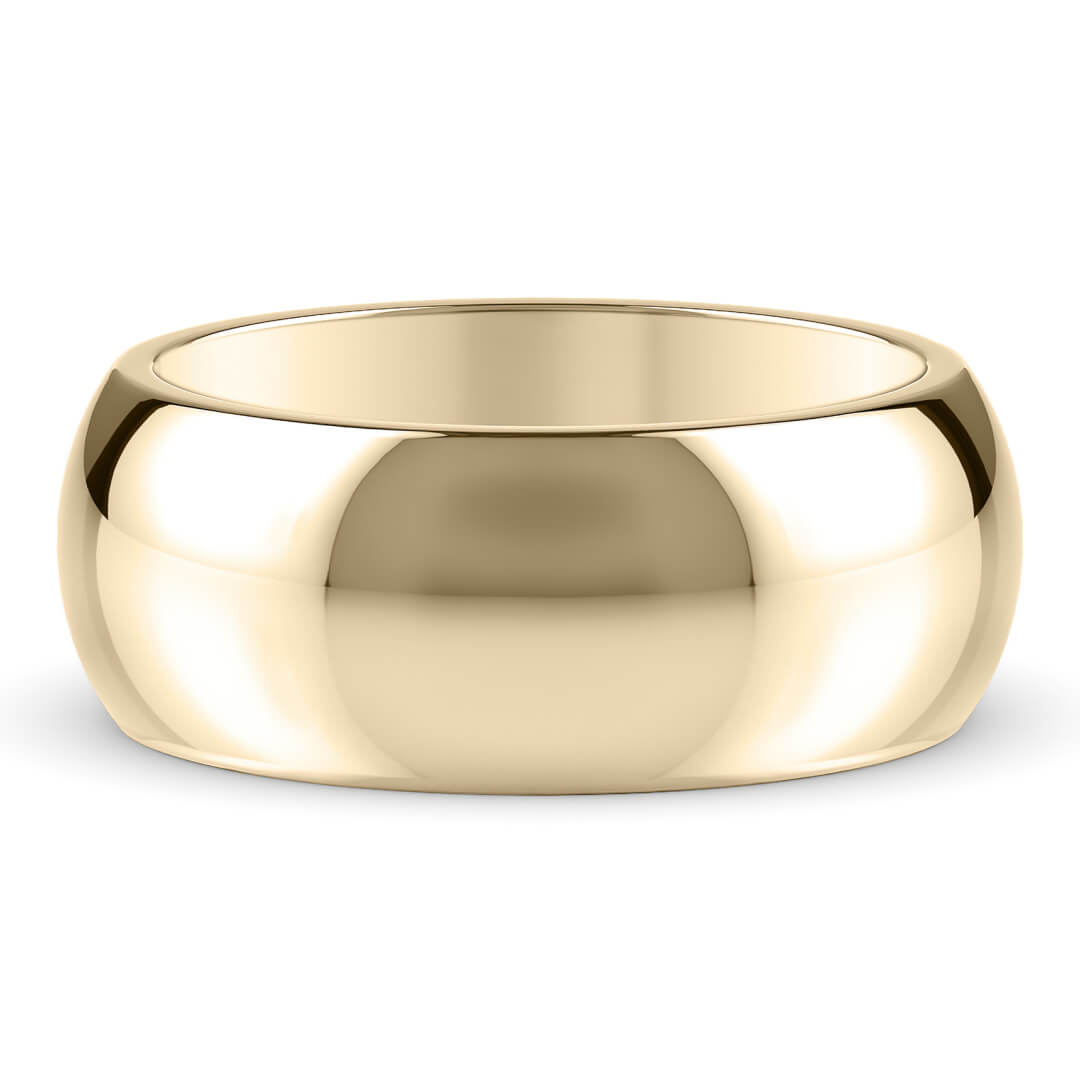 Wedding Ring in Yellow Gold (18k) with a Extra Heavy profile and 8mm width