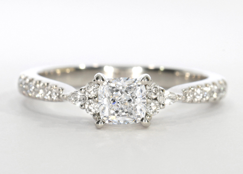 Gaia Engagement Ring in Platinum.
