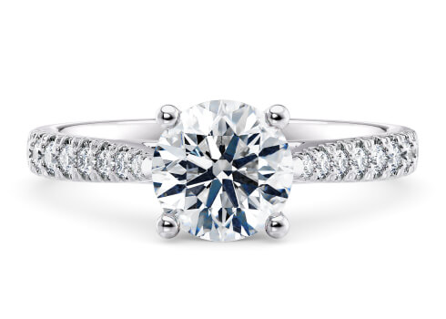 Kindrea in Hvitt gull (9k) set with a Rund cut diamant.