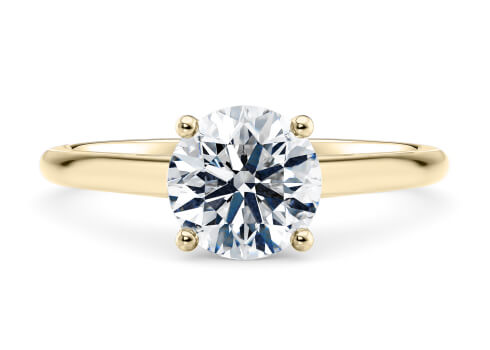 Estella in Žluté zlato set with a Kulaté cut diamant.