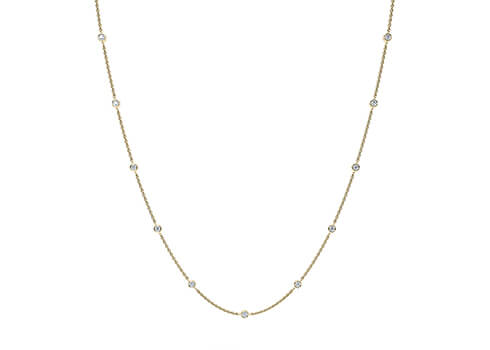 Tea Petite Necklace in Aur galben (9k)