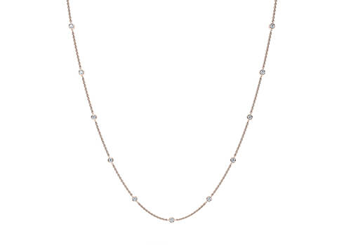 Tea Petite Necklace in Rose Gold.