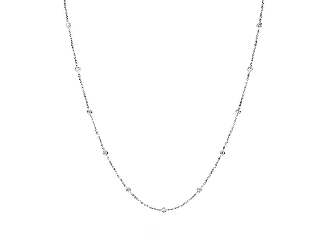 Tea Petite Necklace in Hvitt gull