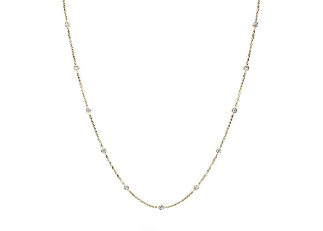 Tea Petite Necklace in Gult gull