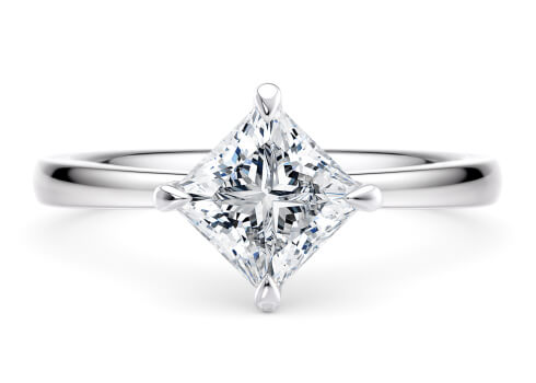 Starlight Compass in Ouro Branco (9k) set with a Princesa cut diamante.
