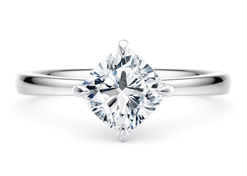 Starlight Compass in Oro bianco (9k) set with a Cuscino cut diamante.