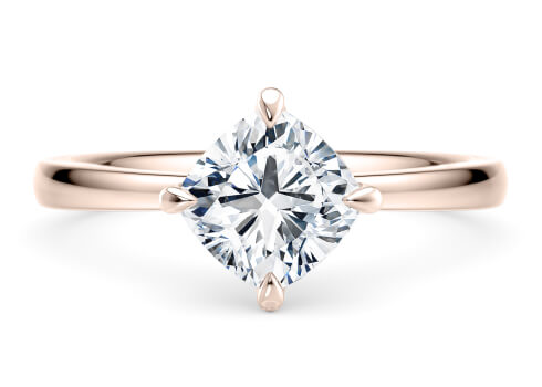 Starlight Compass in Rose Gold set with a Cushion cut diamond.