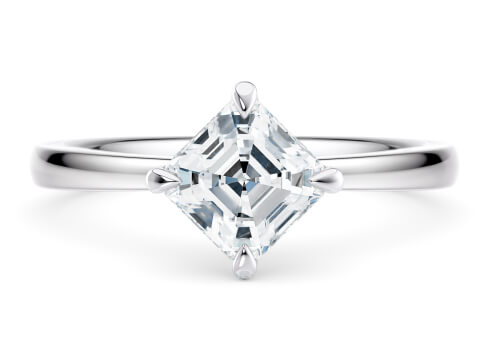 Starlight Compass in Platinum set with a Asscher cut diamond.