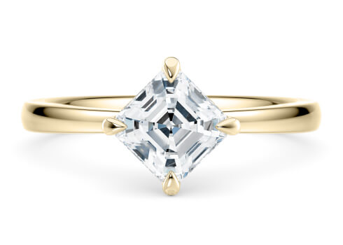Starlight Compass in Gult guld (9k) set with a Asscher cut diamant.
