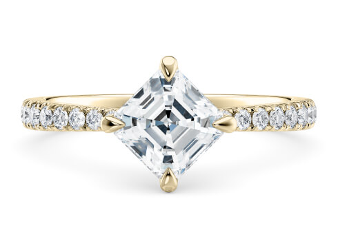 Asteria Compass in Gelbgold (9k) set with a Asscher cut diamant.