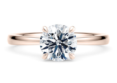 Starlight in Rose Gold set with a Round cut diamond.