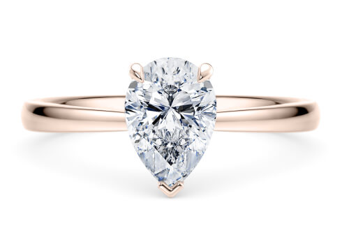 Starlight in Rose Gold set with a Pear cut diamond.