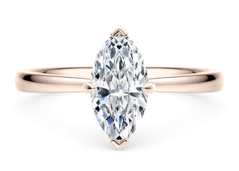 Starlight in Rose Gold set with a Marquise cut diamond.