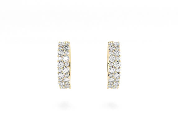 yellow gold diamond hoops