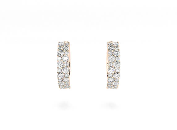 rose gold diamond hoops