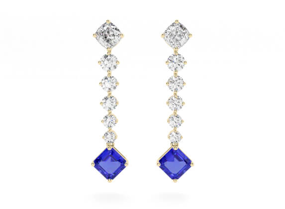yellow gold diamond drops