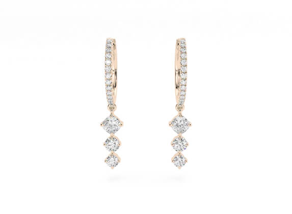 rose gold drop earrings