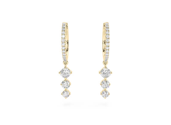 yellow gold drop earrings