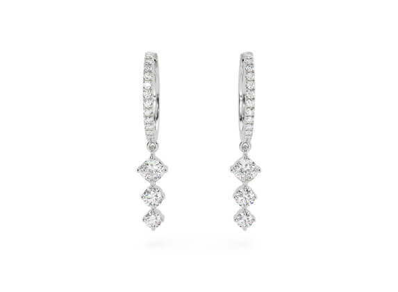 white gold drop earrings