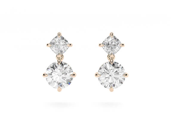 rose gold drop earrings