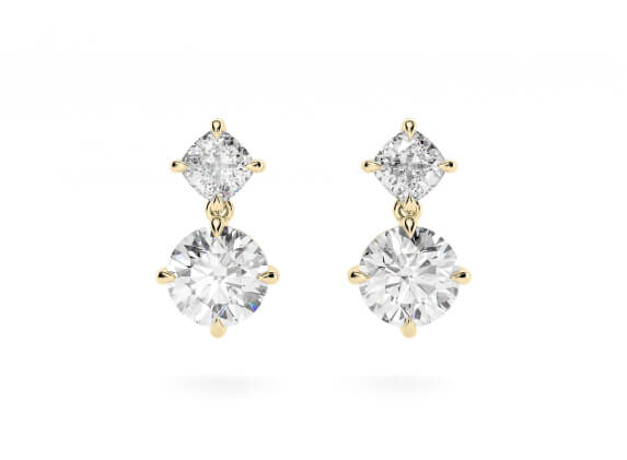 yellow gold drop earrings