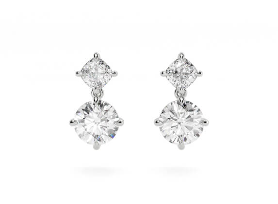 white gold drop earrings