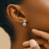 white gold drop earrings