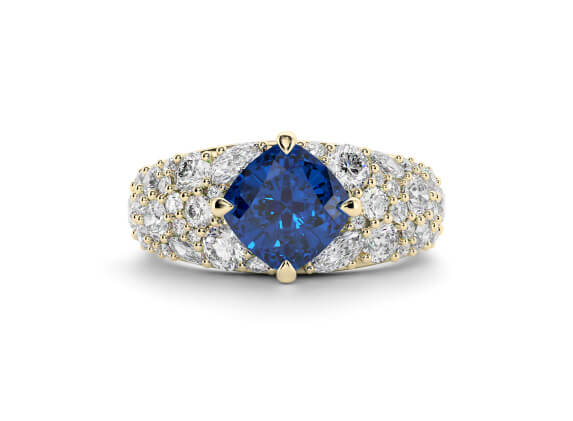 yellow gold cocktail ring