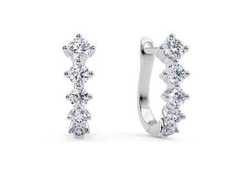 Lyra Hoops in 白金.