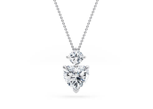 Saros Lab Grown in Bílé zlato set with a Srdce cut diamant.