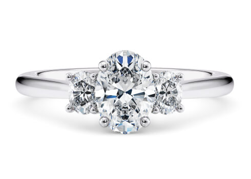 Venice in White Gold (9k) set with a Oval cut diamond.